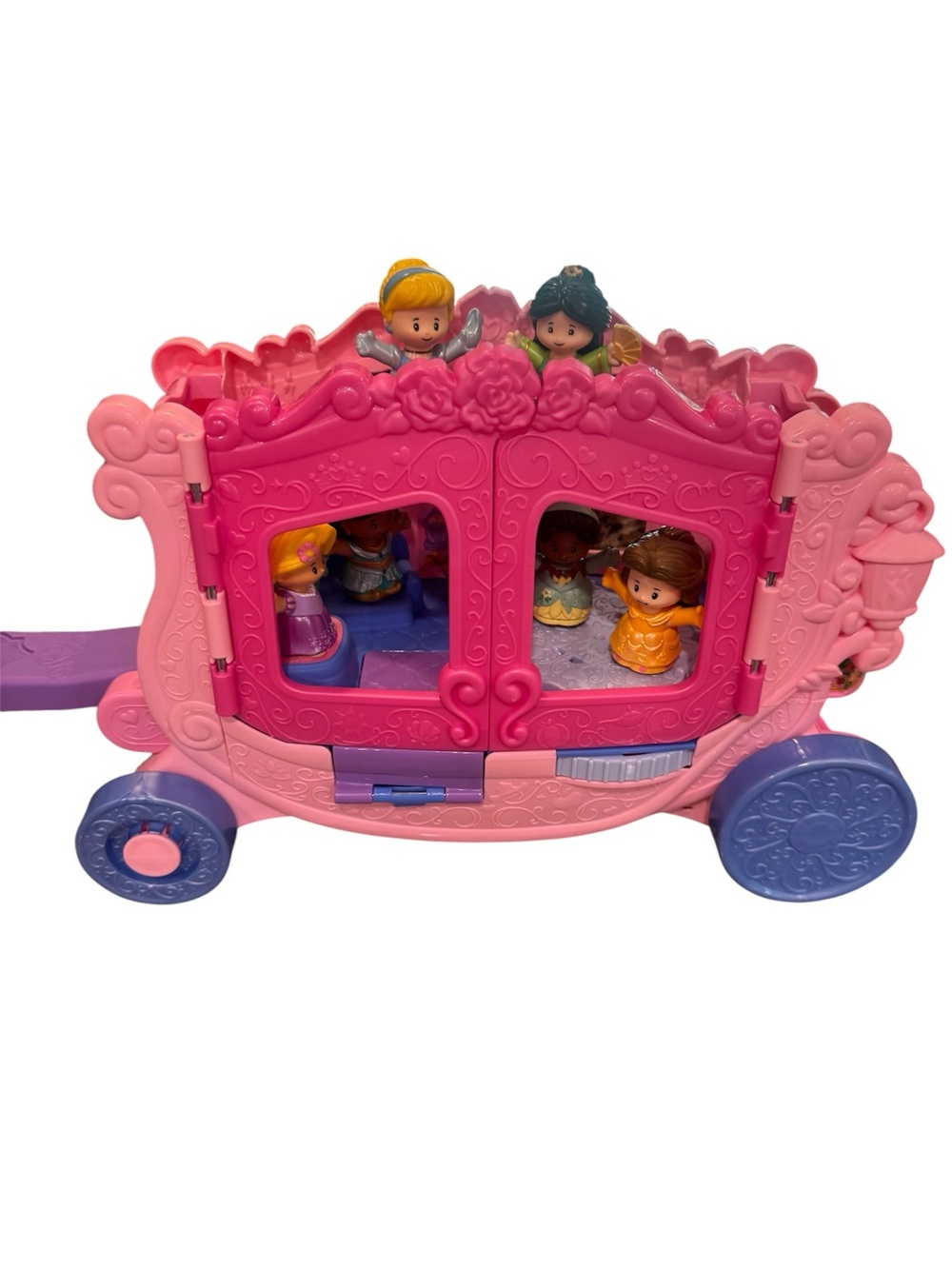 Disney princess pull along carriage with all princess figures